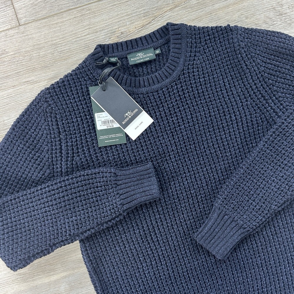 NWT Rodd & Gunn XS Scroggs Hill And Wool Blend Knit‎ Sweater Midnight Navy Blue